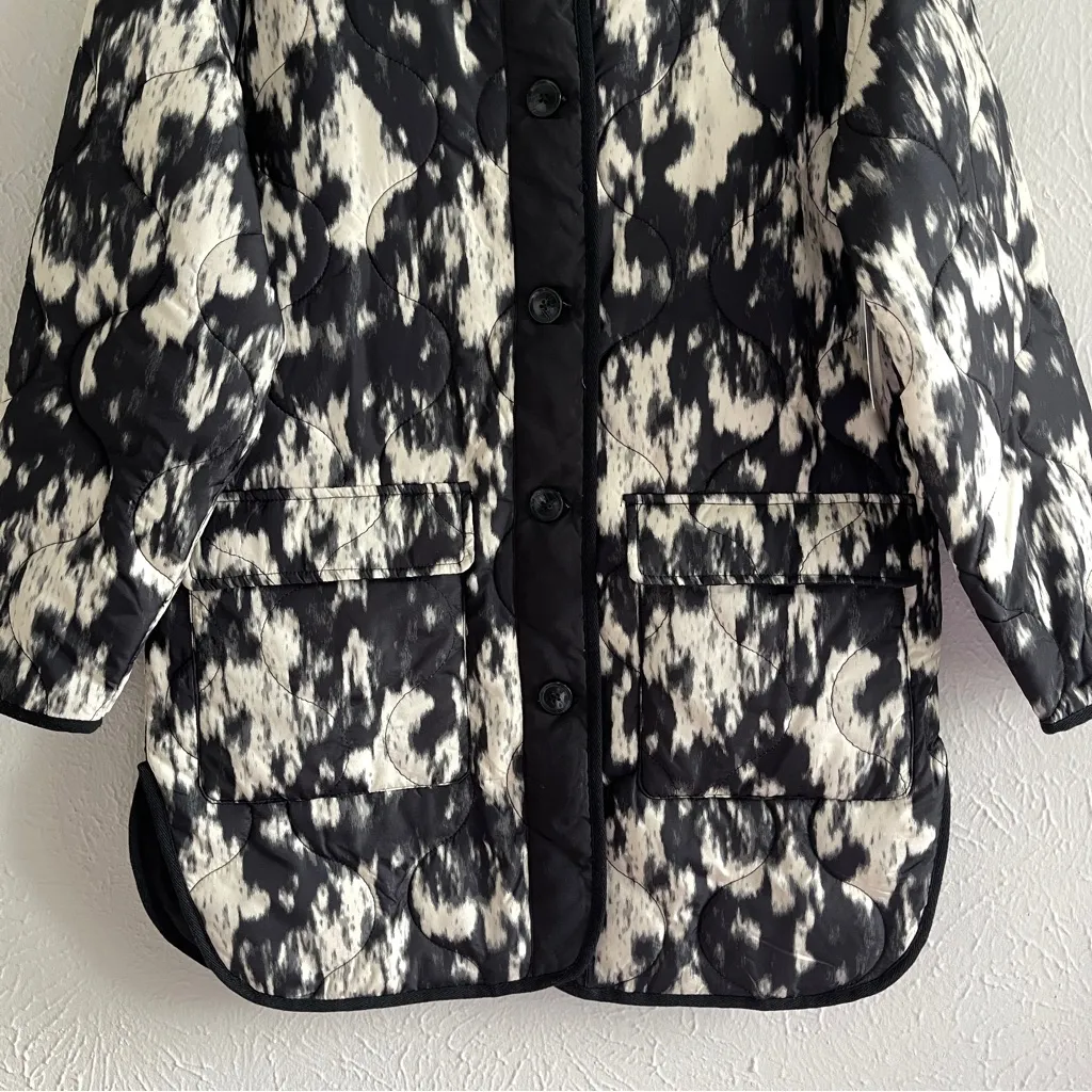 Westbound Women's Black & Cream Quilted Jacket Size S NWT - Image 4