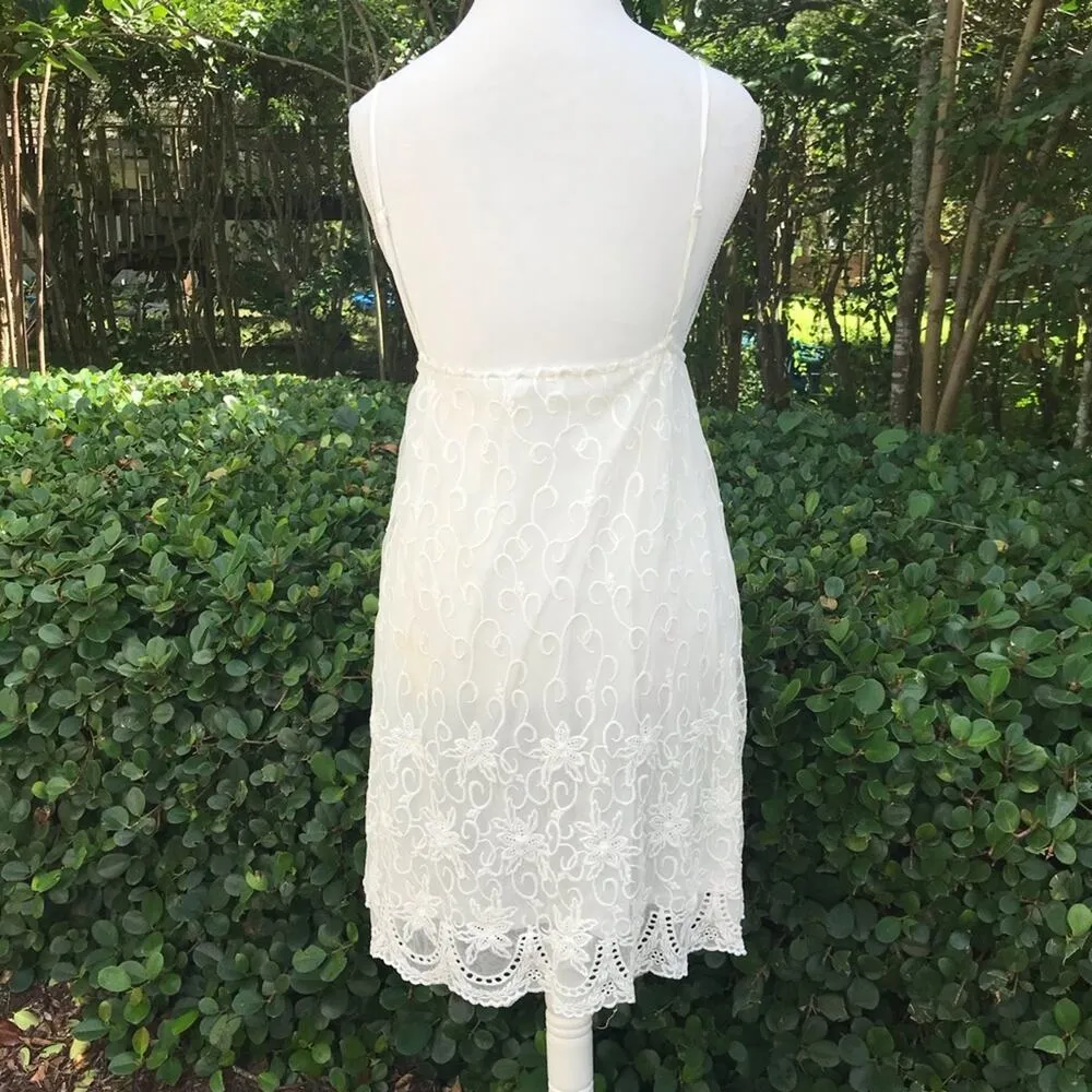 Millau white sheer lace cutout mini dress - Image 4