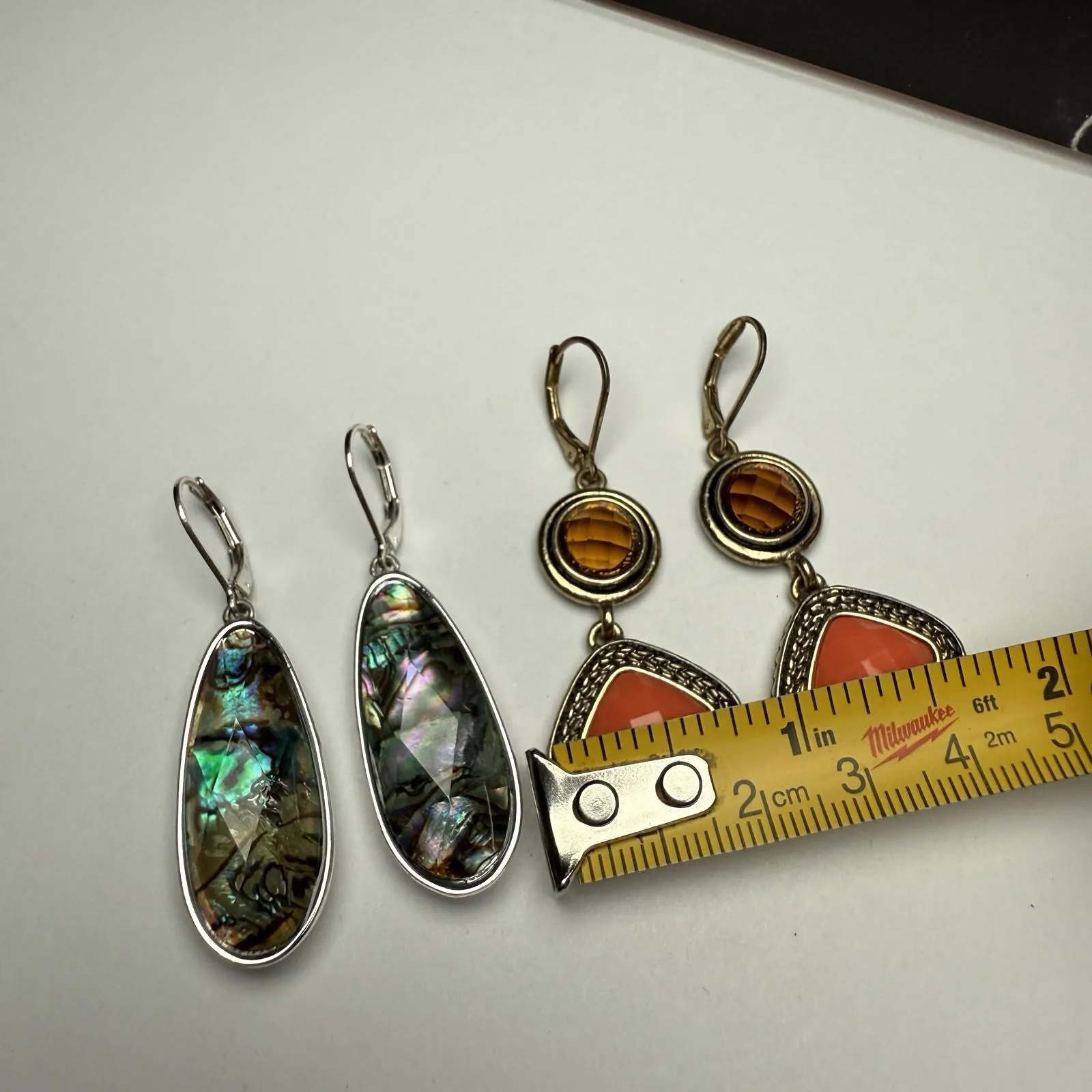 Napier Signed Dangle Drop Pierced Earrings Lot Of 2 - Image 9