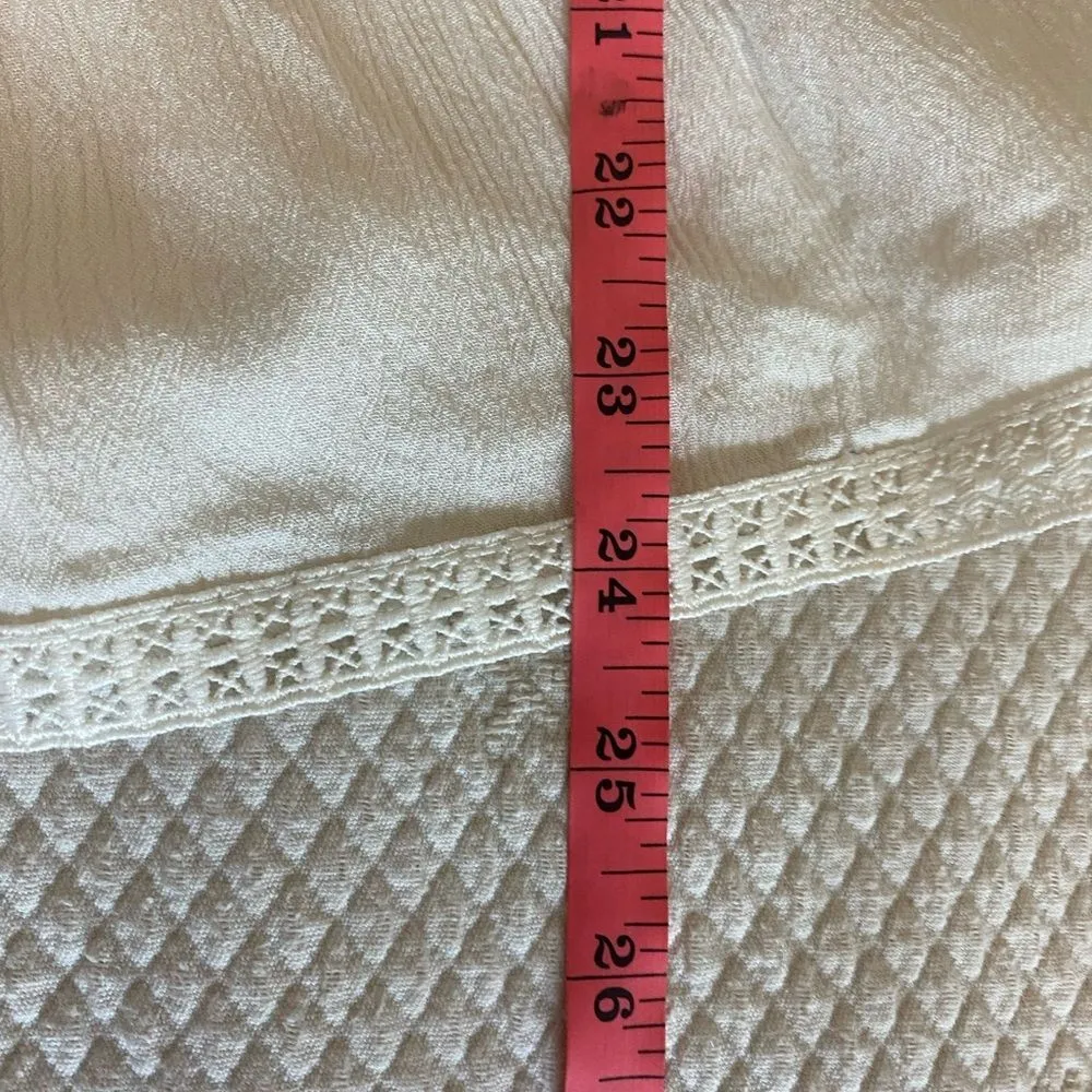 Cloth & Portrait Ivory Tiered Peasant Bohemian Top Size Small - Image 8