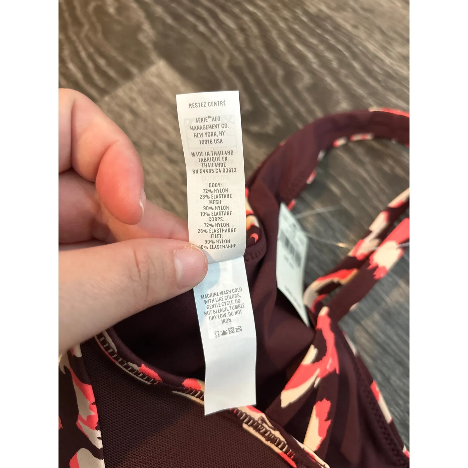 NWT OFFLINE Bye Aerie Cheetah Print Sports Bra Size XS Maroon Orange - Image 4