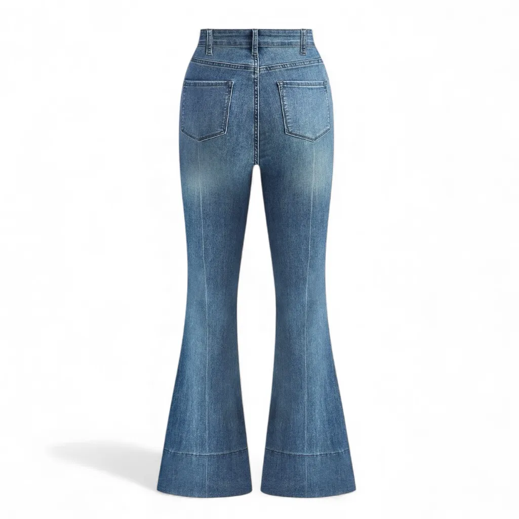 COMMENSE Washed Slim Draped Denim Pants
COLOR - Image 4