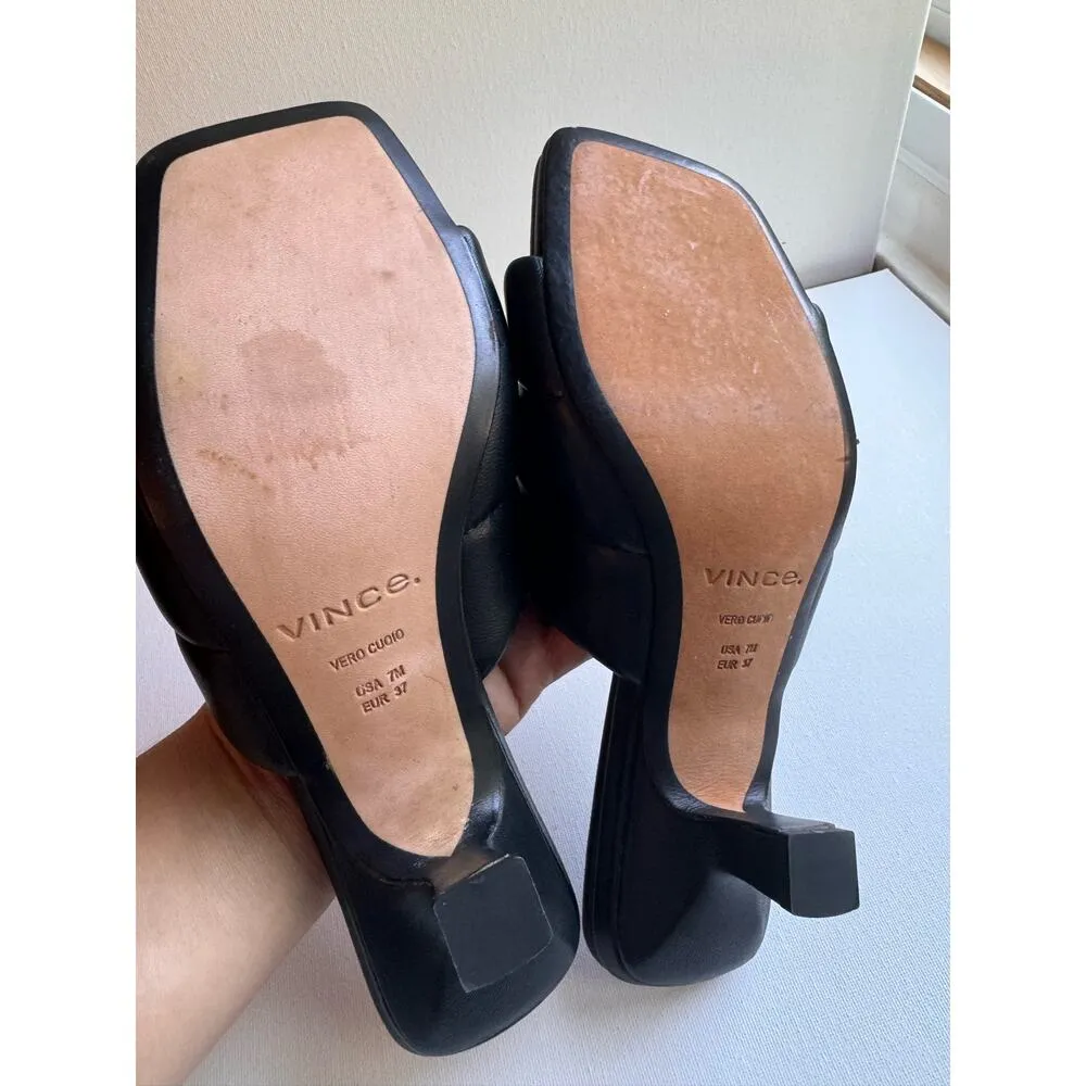 Vince black kitten heel Ceil Mule size 37/ US 7 - Image 9