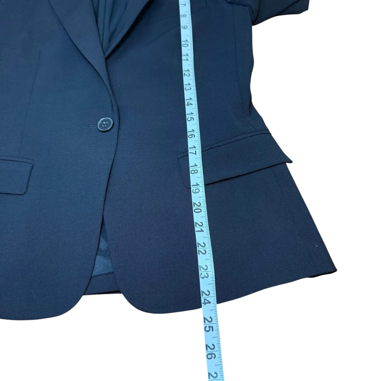 Theory Black One Button Tailored Blazer Jacket Women's Size 6 - Image 10