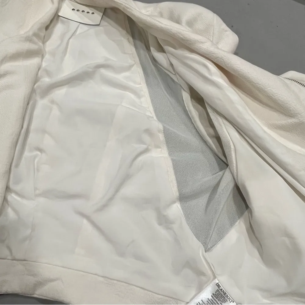 Blank NYC So Icy Cream Asymmetrical Moto Jacket - Image 11