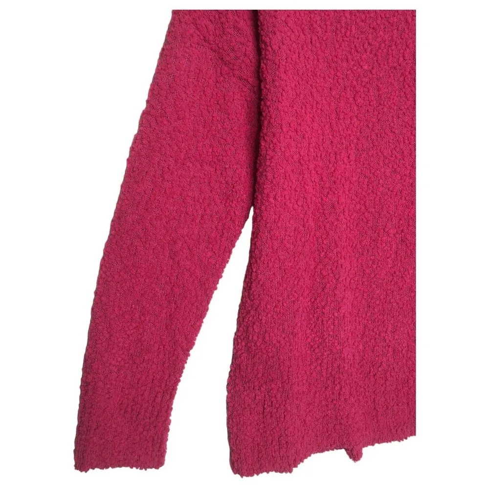 New Seven7 Sweater Womens M Chenille Popcorn Round Neck Long Sleeve Pink - Image 2