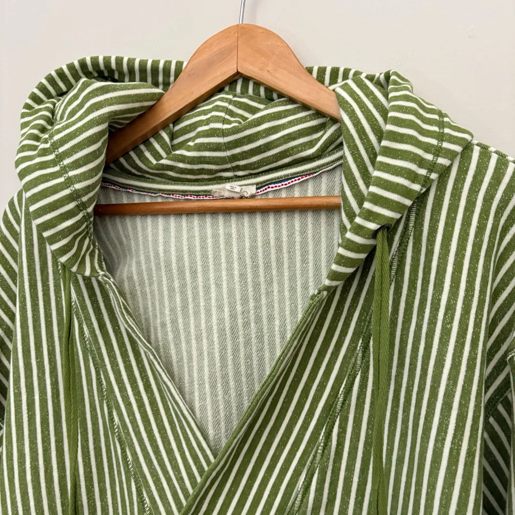 Anthropologie Pilcro Green Wharfside Striped Hoodie 100% Cotton Size M - Image 5