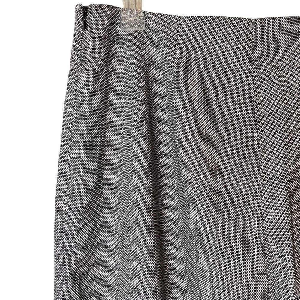 DANA BUCHMAN Black & White Microdot Wool Dress‎ Pants, Size 12 - Image 2