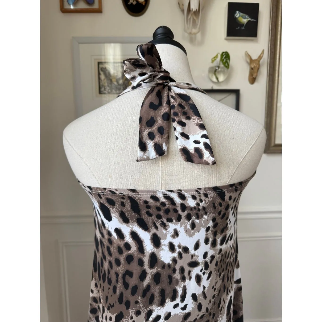 Tommy Bahama Swim Dress Halter Leopard Print $168 L - Image 5