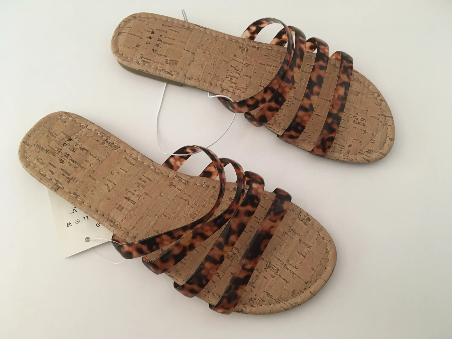 Leopard Sandals, Size 9 Tan - Image 3