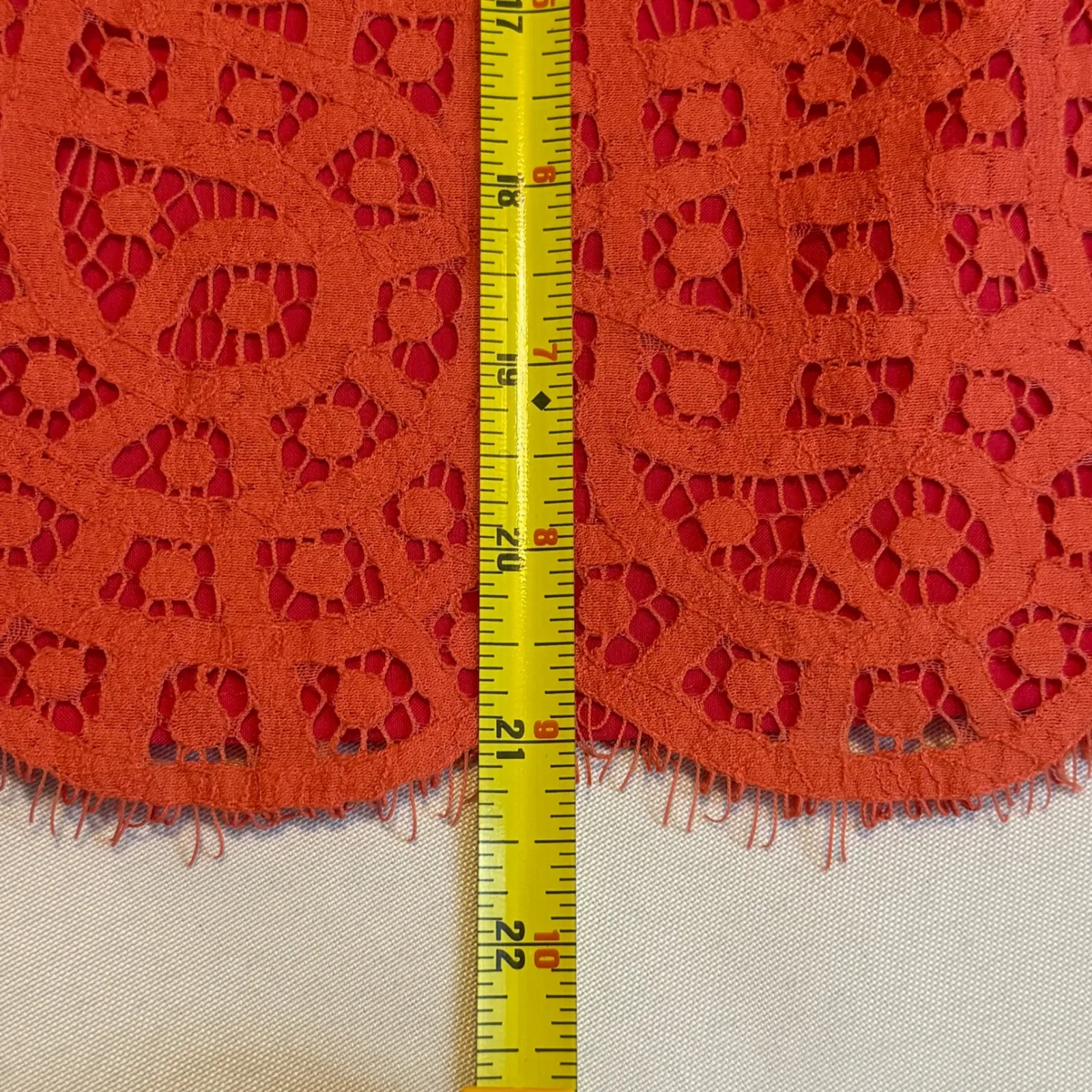 Donna‎ Morgan Coral Pink Lace Sheath Dress Sleeveless Knee Length 10 Cocktail # - Image 13