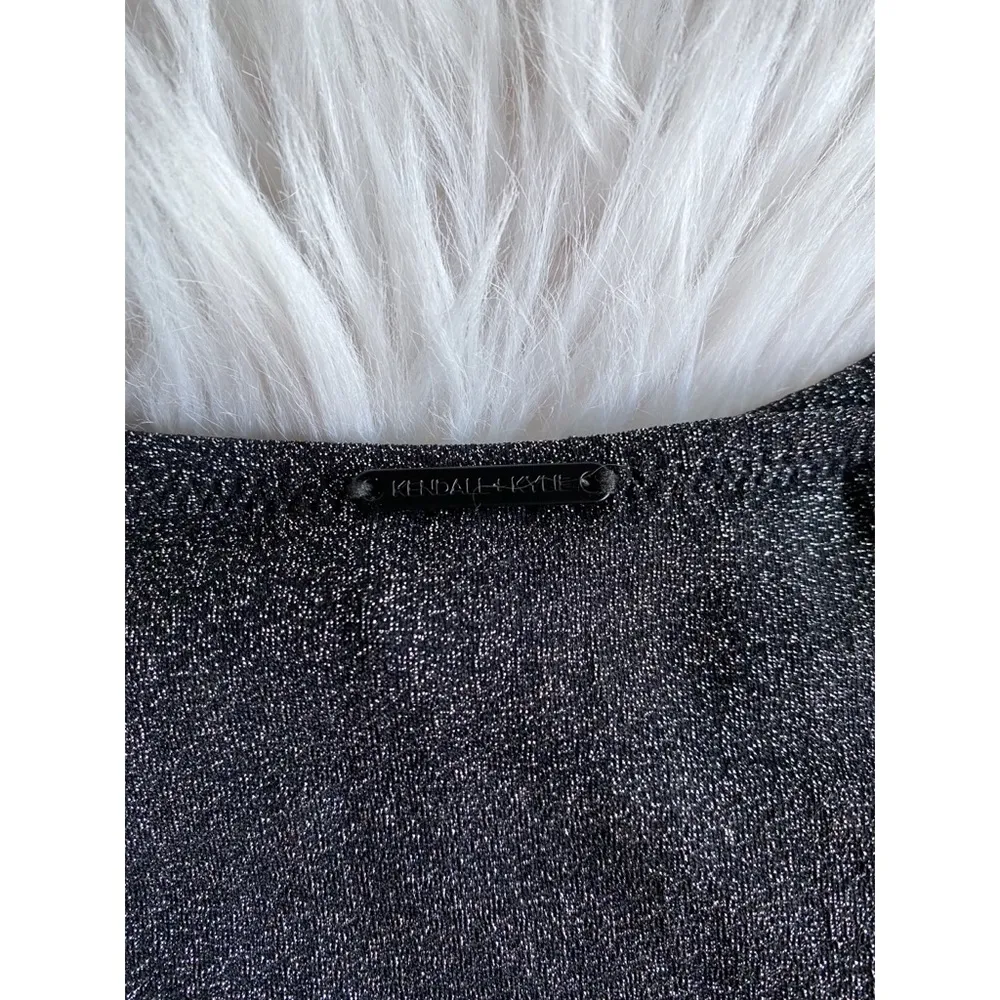 NWT Kendall & Kylie Bandeau High Leg Glitter Bikini Bottom - Image 7