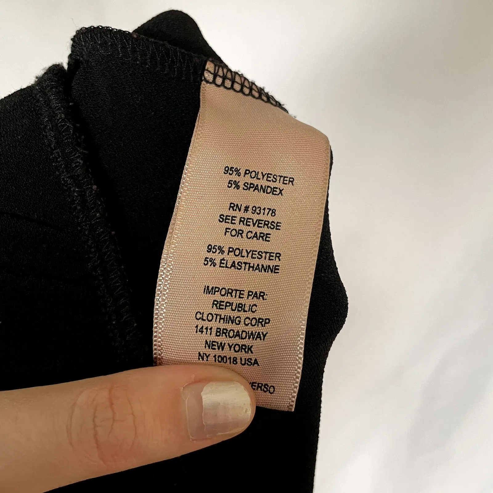 Philosophy black wide leg pants elastic waist belted women's size medium trouser - Image 8