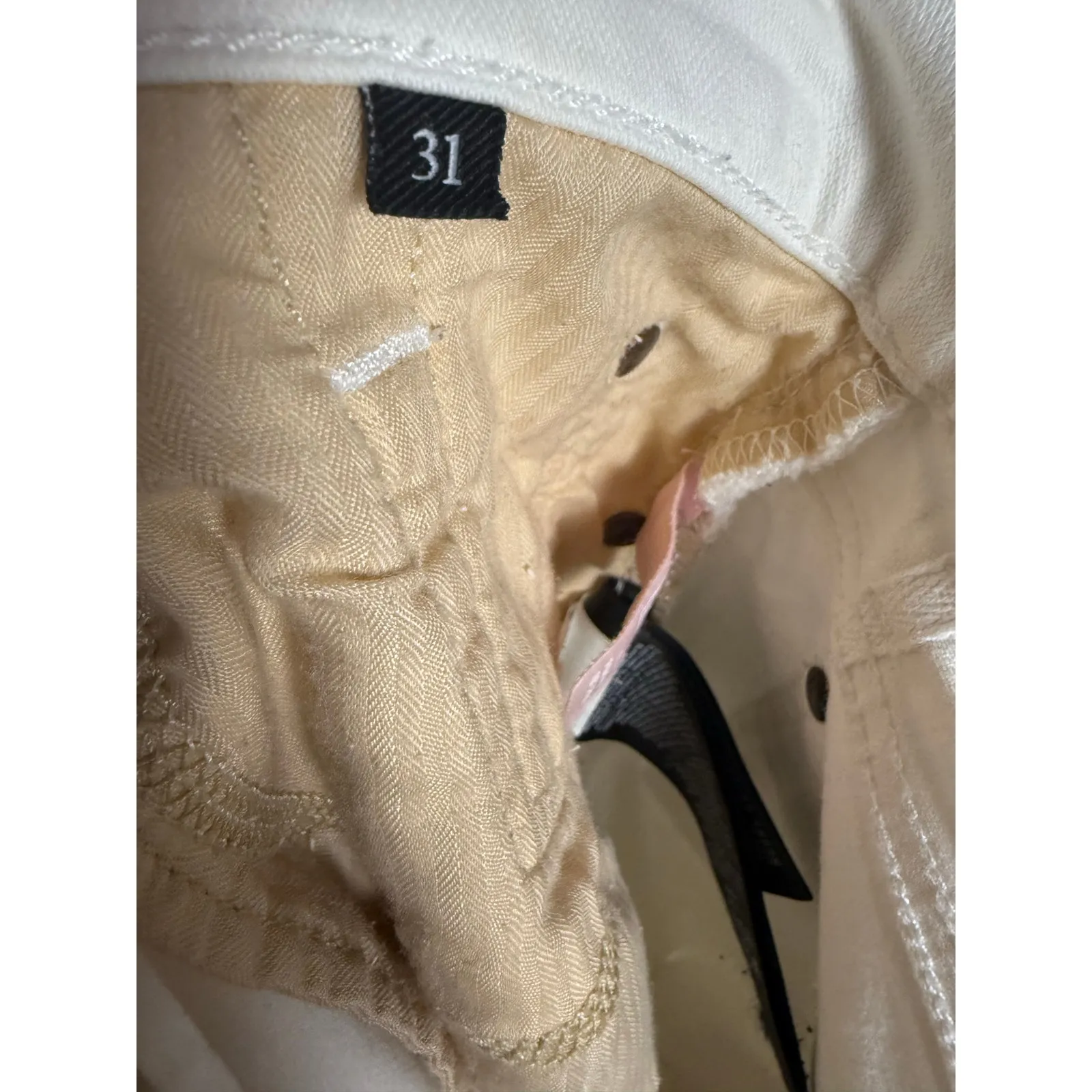 7 For All Mankind White Josefina Slim Denim Boyfriend Jeans Size 31 - Image 13