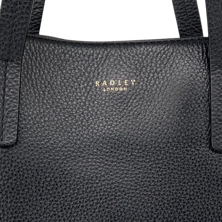 Radley London Dukes Place Large Zip Top Work Bag Black Leather EUC - Image 5