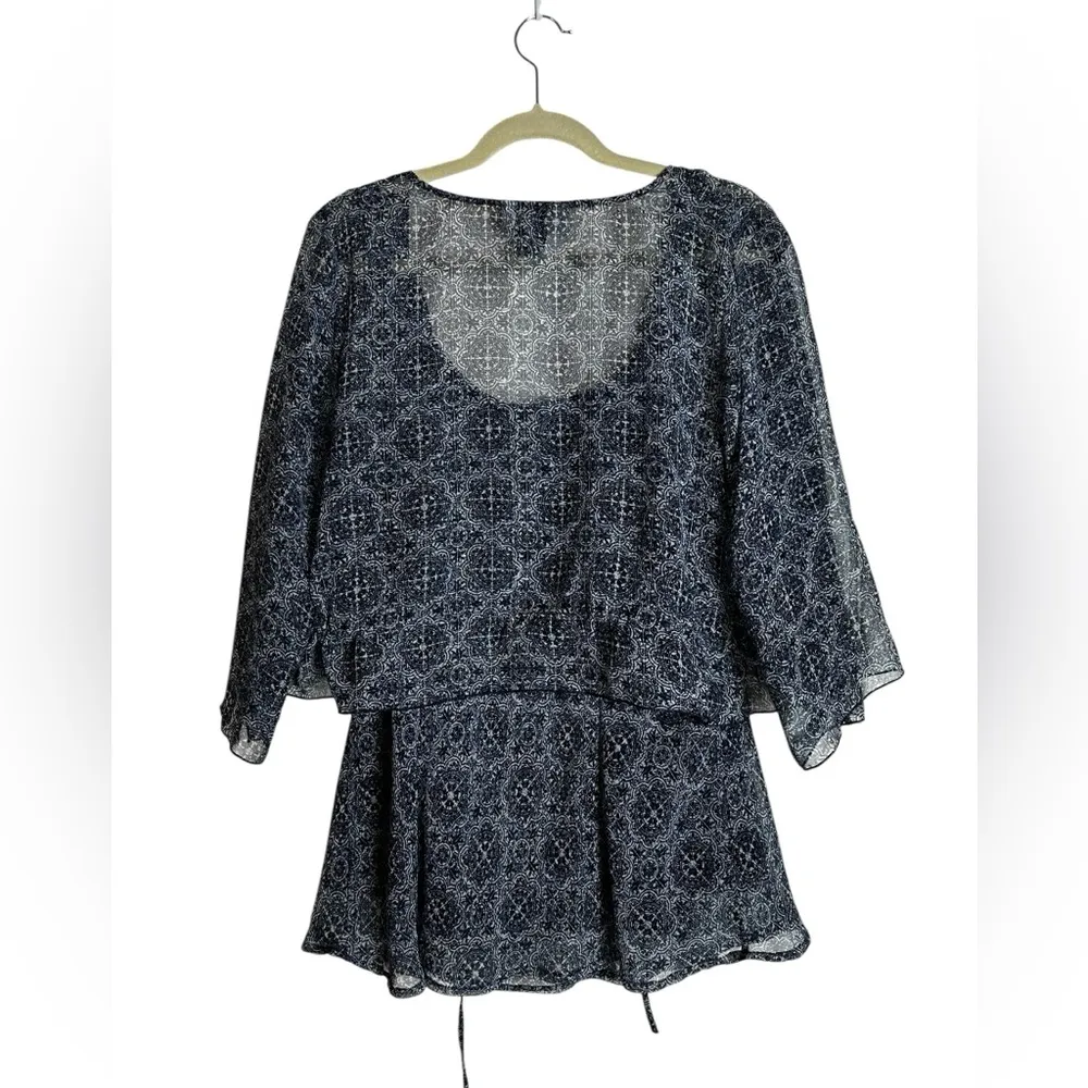 Separates By New York City Design Womens Blouse W/ Shawl Casual Size 14/16 Blue - Image 8