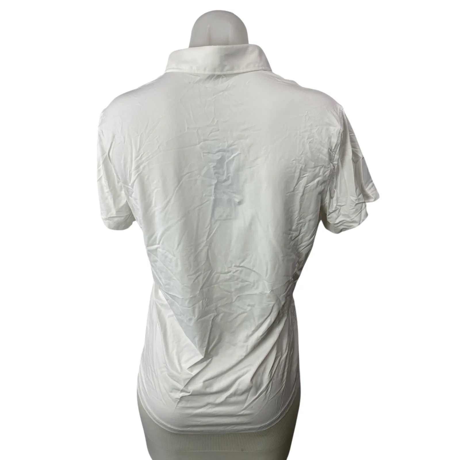 NEW Greyson Scarlett Women's White Short Sleeve Logo Golf Polo Shirt Top Size L Size L - Image 3