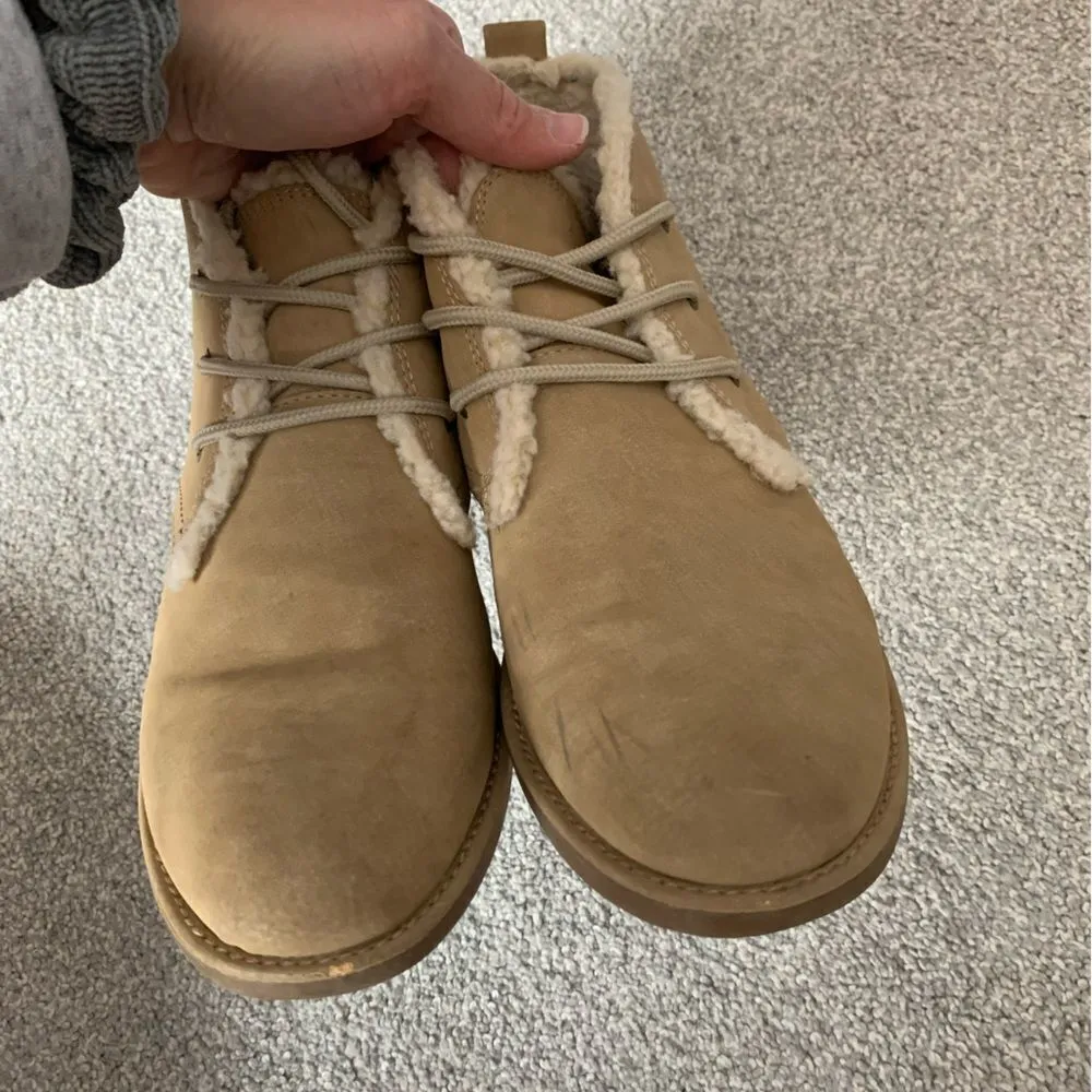 Seven Dials Winter Booties Fur Sherpa Boots Mallori Tan Beige Size 7.5 - Image 2