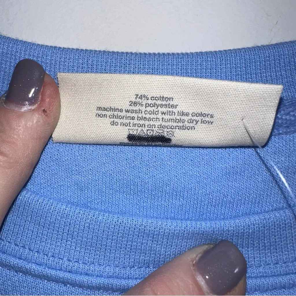 NWOT SIMPLY SOUTHERN “Elf” Blue Sweatshirt - M - Image 4