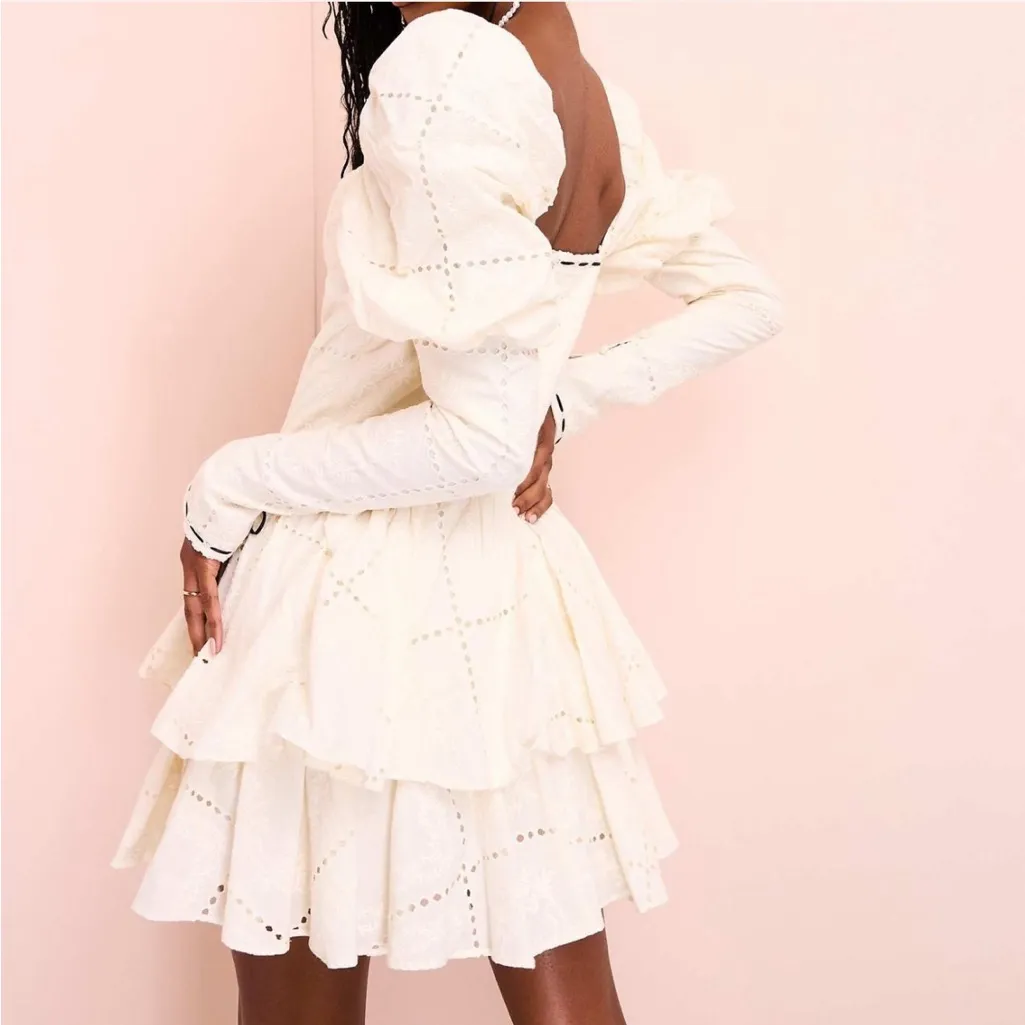 NWT Asos Luxe Broiderie corset dress - size 10 - Image 3