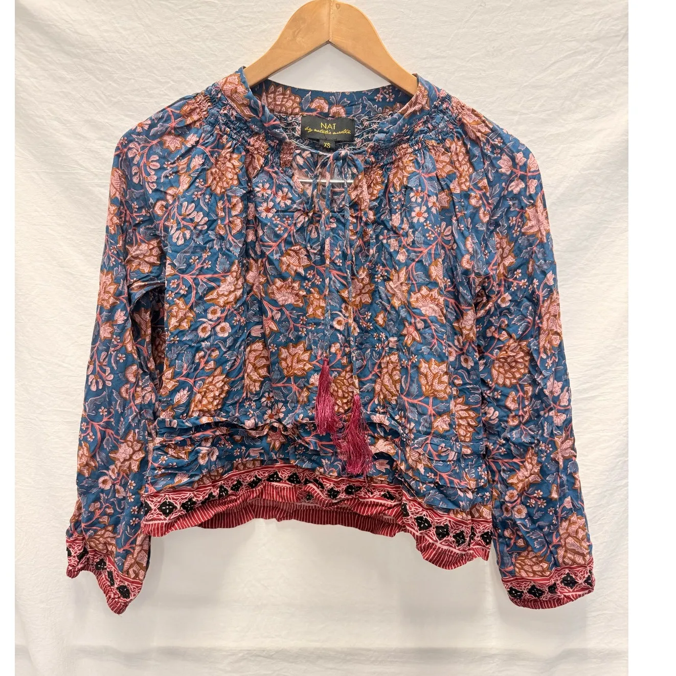 Natalie Martin Lola Floral Blouse Bohemian Boho Summer 2017 Collection XS‎ - Image 2