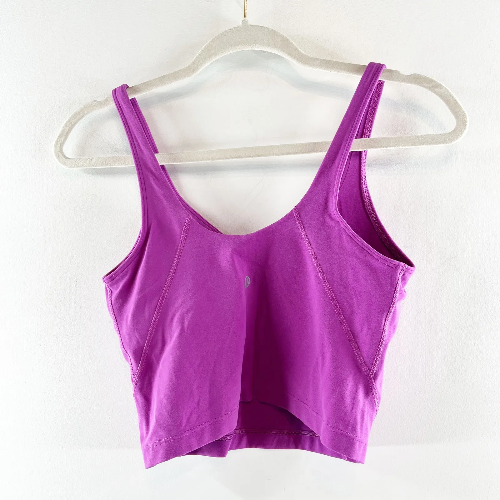 Lululemon Align Cropped Tank Top with Built-in Shelf Bra Vivid Plum Purple 6 - Image 7
