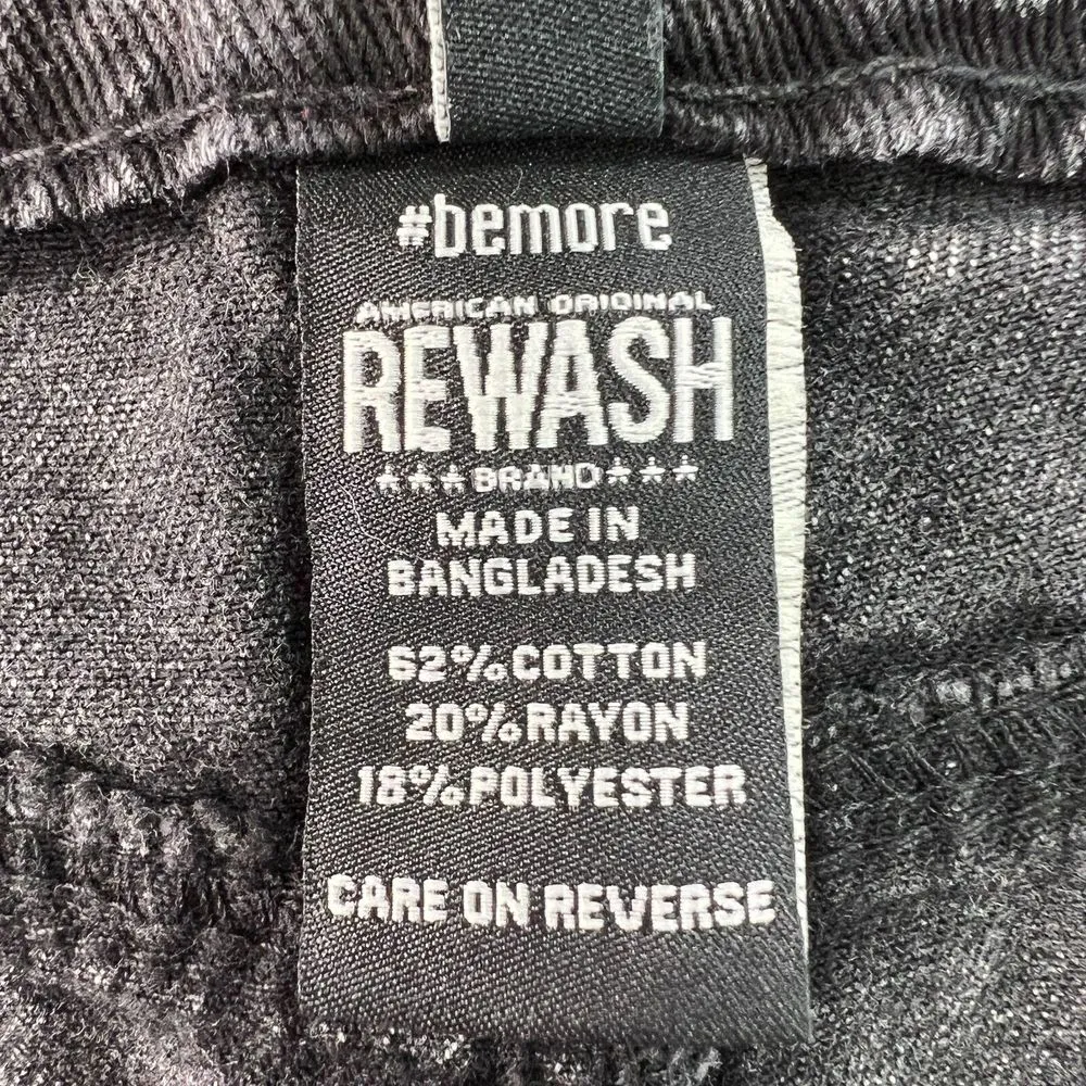 REWASH Size 9/29 Y2K Baggy Super High Rise Distressed Jeans Wide‎ Leg Streetwear - Image 3