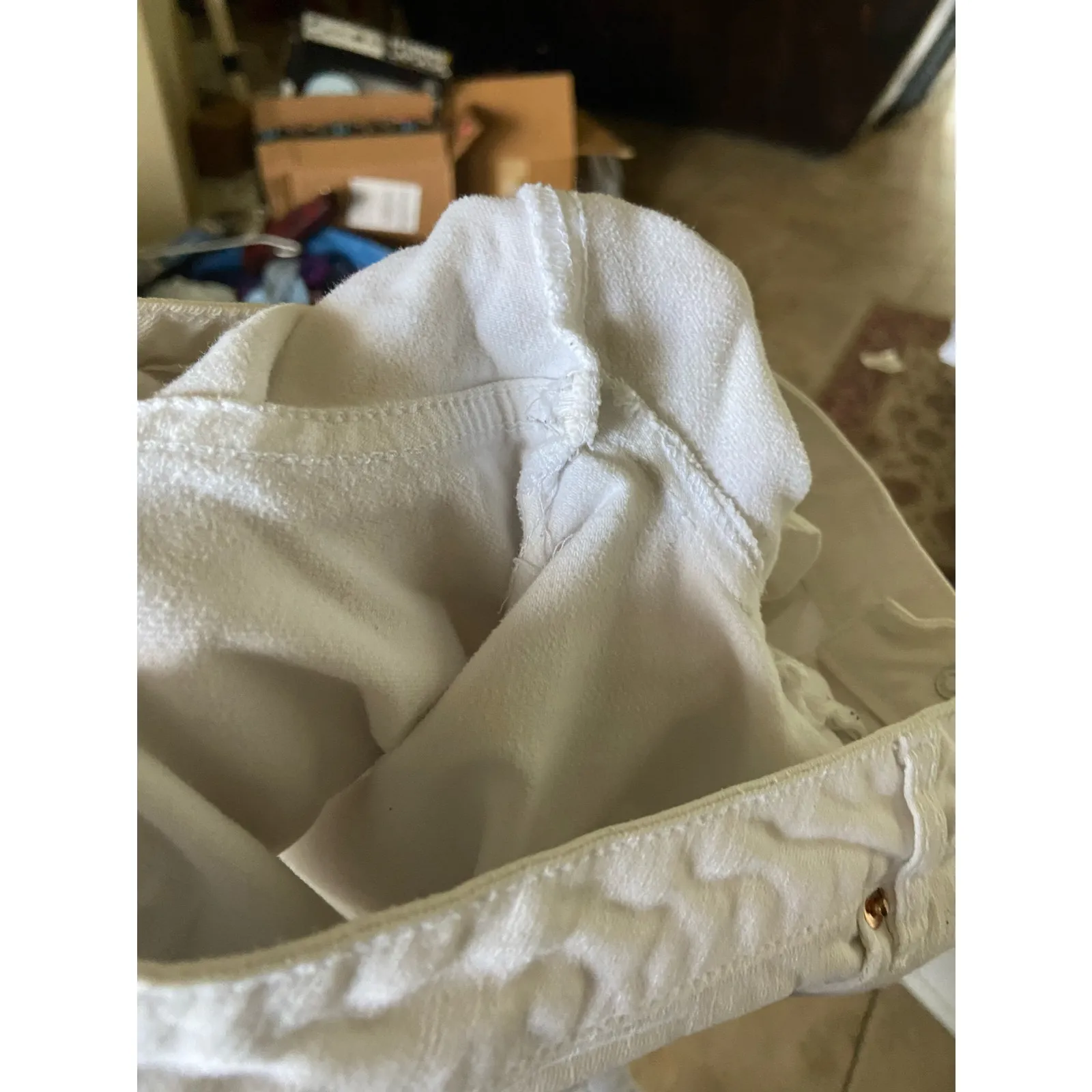 Life‎ in Progress Womens Jeans Size 28 White Denim Cotton Spandex Stretch Skinny - Image 5