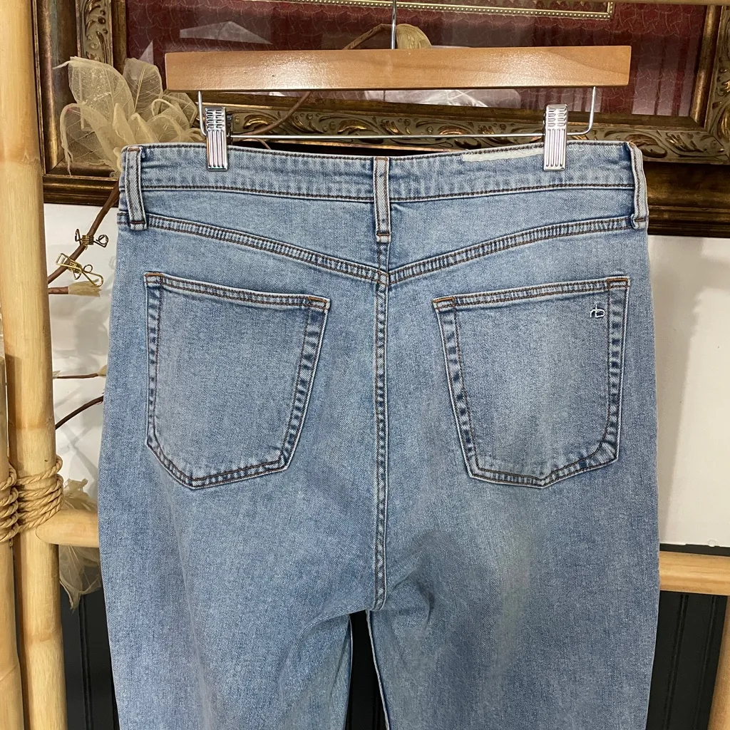 Rag & Bone Casey High-Rise Ankle Flare Jeans Raw Hem in Lucy Mid Wash Sz 31 🧡🎀 - Image 9