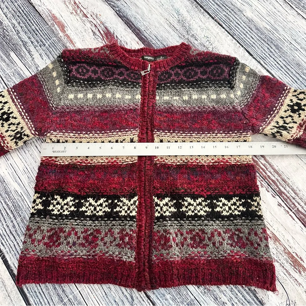 Vintage Tangents Patterned Wool Blend Zip - Image 7