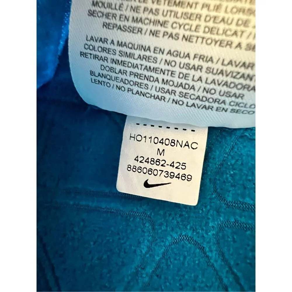 Nike Element Teal Blue Half Zip Running Mock Neck Pullover Women's Medium - Image 9