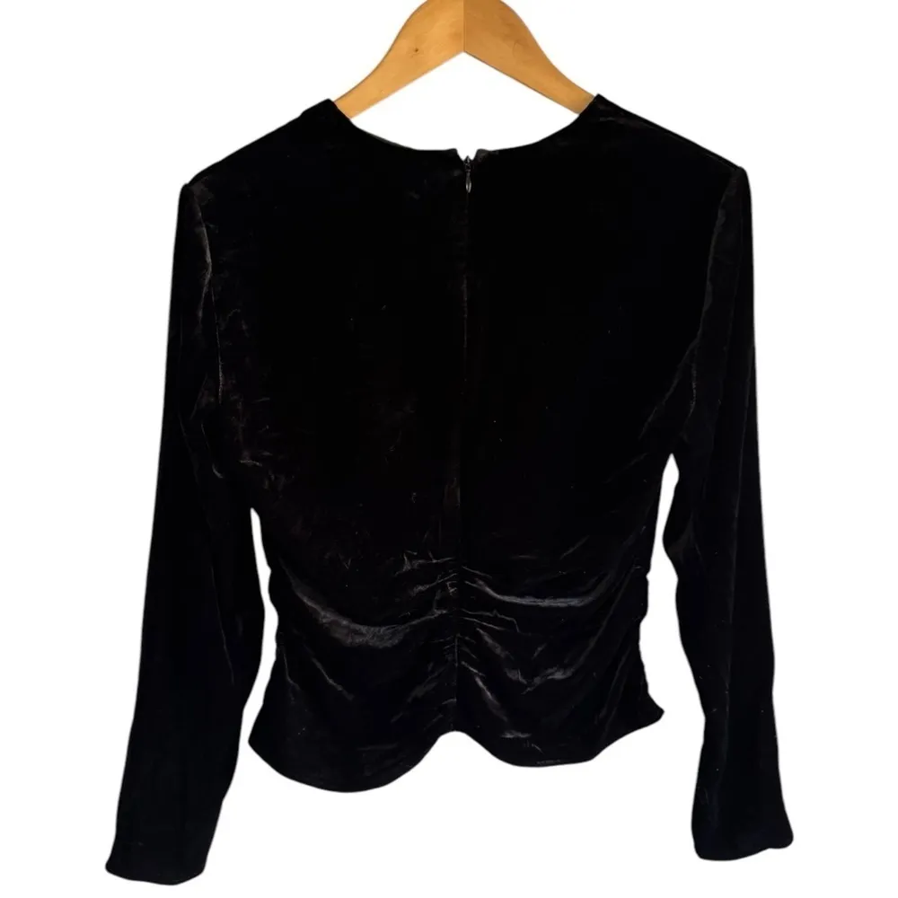 Veronica‎ Beard Pelona Velvet Ruched Top Black Size 6 - Image 6