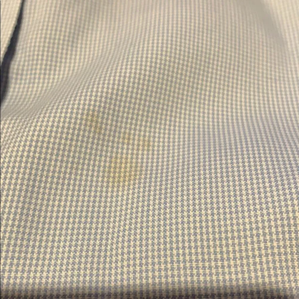 Reworked Off Shoulder Blue Checked Cotton S/M - Image 5