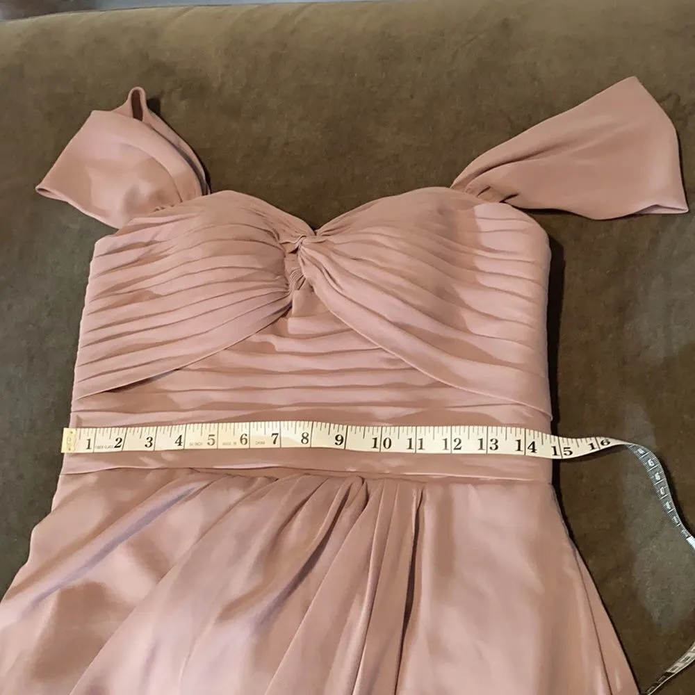 Women’s Full Length Chiffon Bridesmaid Party Prom Dress Leg Slit Size 10 - Image 11