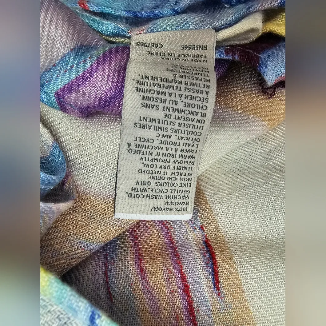 Nordstrom Multicolor Striped Long Neck Scarf Wrap - Image 6