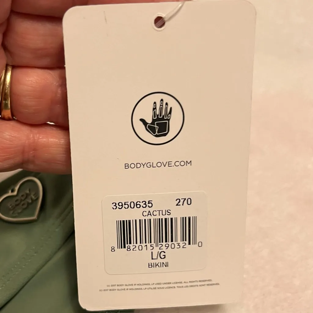 Body Glove Smoothies Eclipse Solid Cactus Large Bikini Bottom - Image 3