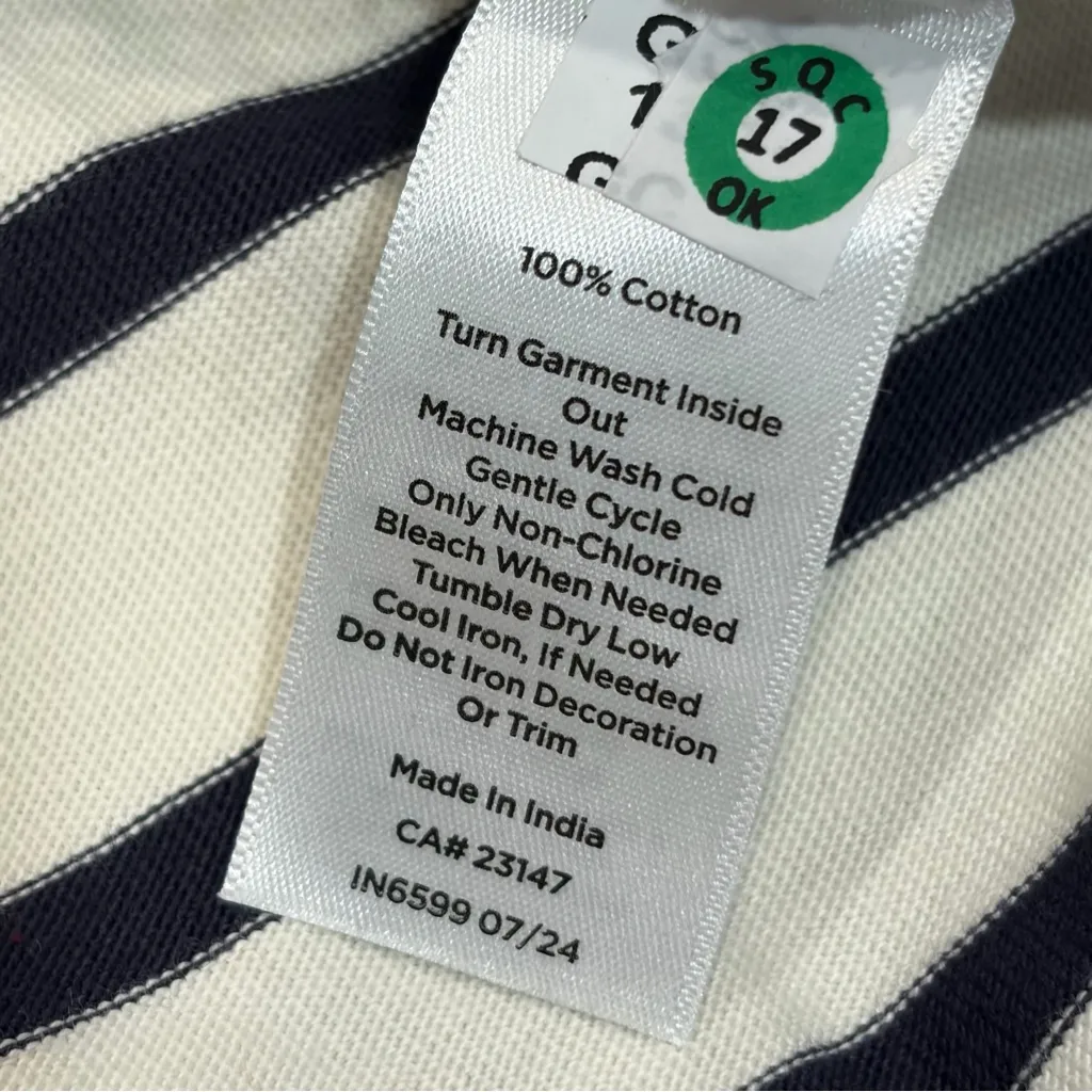 NEW Talbots Sequin Ribbon Stripe Mockneck Long Sleeve Top size Petite Medium - Image 7