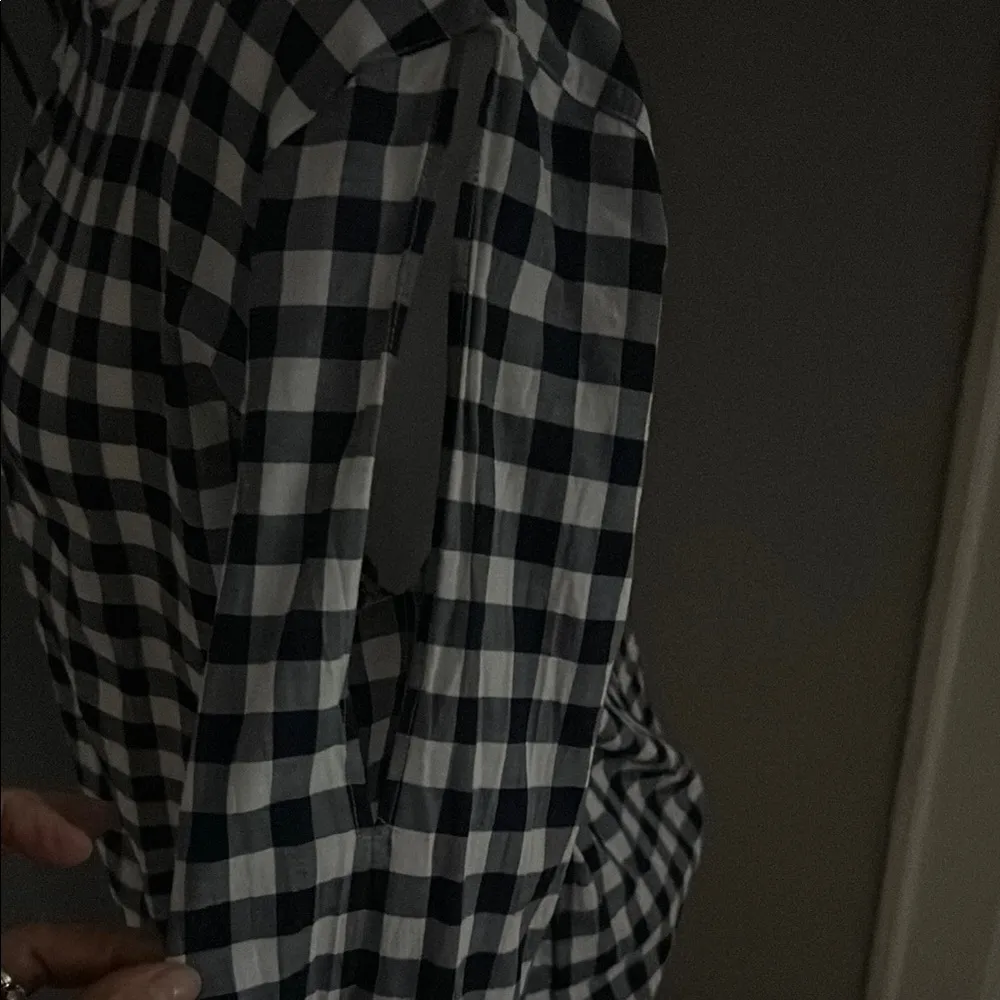 Black and White Checkered Women's Top - Image 2