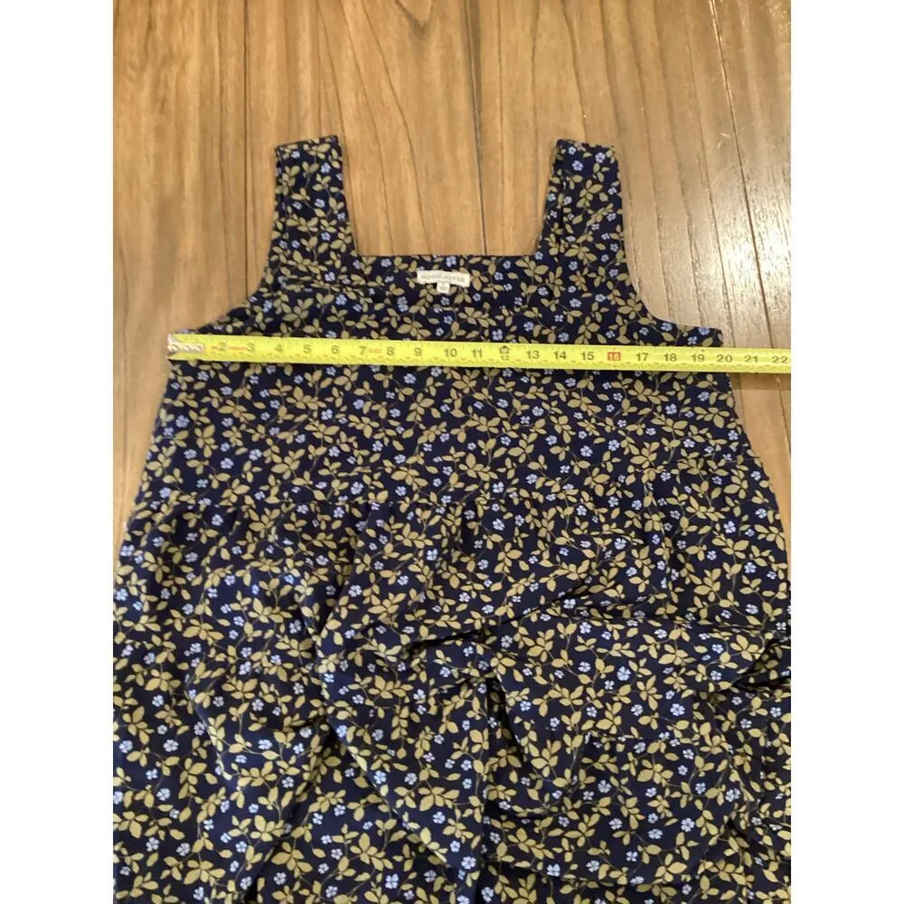 Moon River Strappy Floral Printed Tiered Mini Sleeveless Swing Dress Lined Large - Image 8