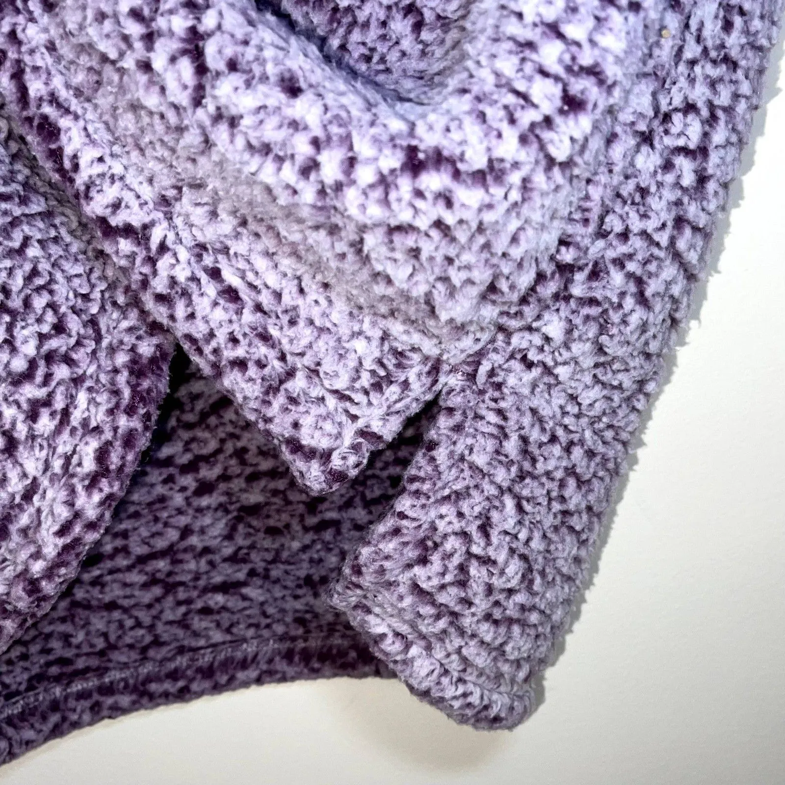 Time and Tru | Purple Snow Tipped Quarter Zip Teddy Jacket | Medium 8 - Image 10