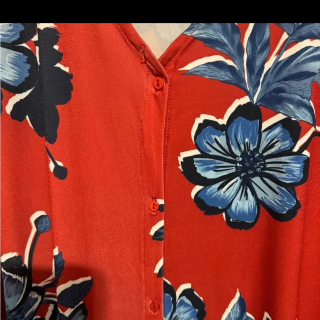 Zara Floral button down midi dress size S - Image 8