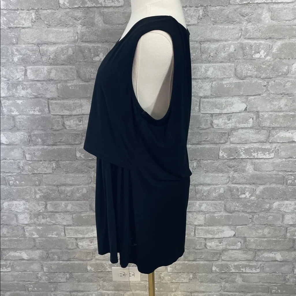 Bearsland Black Layered Nursing Tank Top Size undefined - Image 3