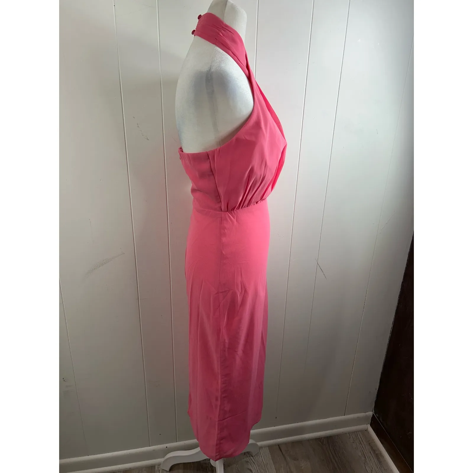 NWT LULUS Flirty Chic Bright Pink Cutout Twist - Image 6