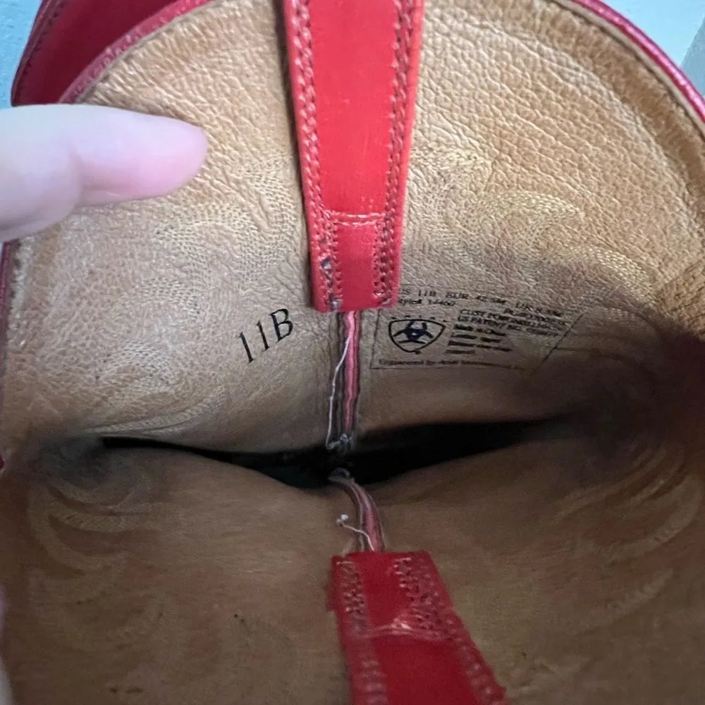 Ariat  Women’s Cowboy Western Leatherboots size 11 B Red - Image 6