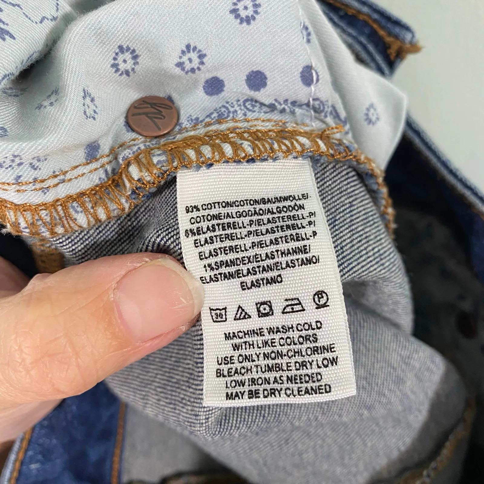 Free People Women Indigo Blue Crvy By Ma Cherie High Waist Flare Jeans Size 27 - Image 7