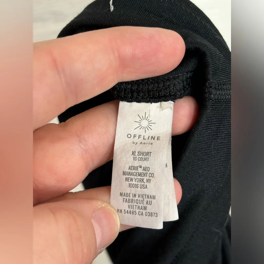 Offline By Aerie Woman’s Black Sporty Joggers Size XL Short - Image 7