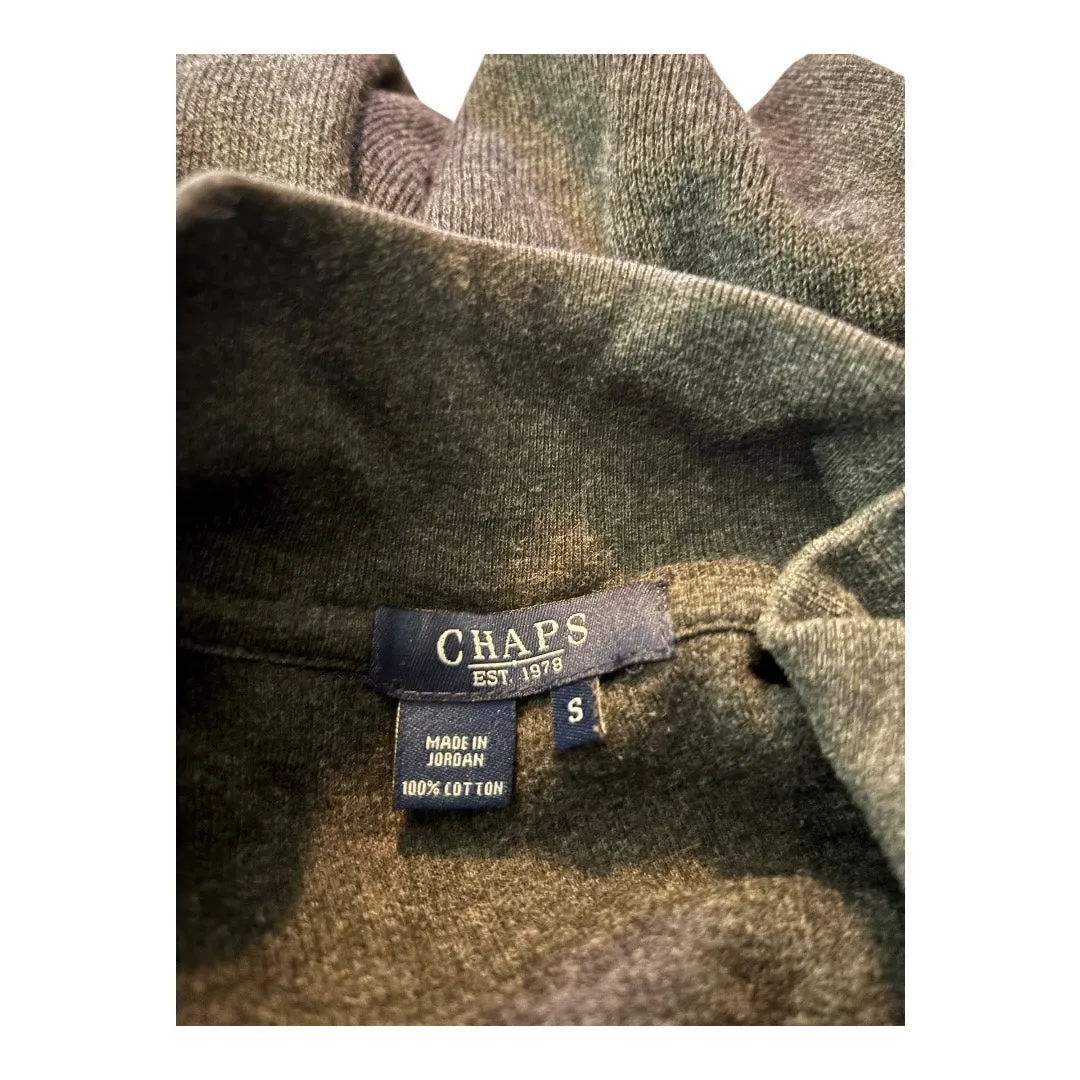 Chaps Gray Sweatshirt Zipper Size S - Image 3