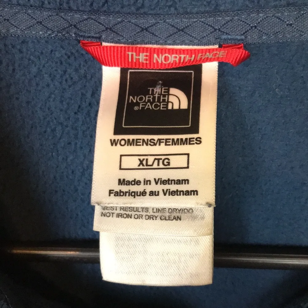 The North Face Women’s Blue Fleece Quarter Zip-Up Pullover Sweatshirt - Image 7