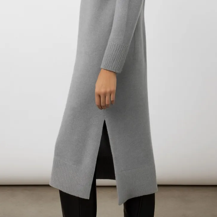 Rails Mila Heather Grey Merino Wool Blend Mockneck Sweater Dress Midi Size Large - Image 7