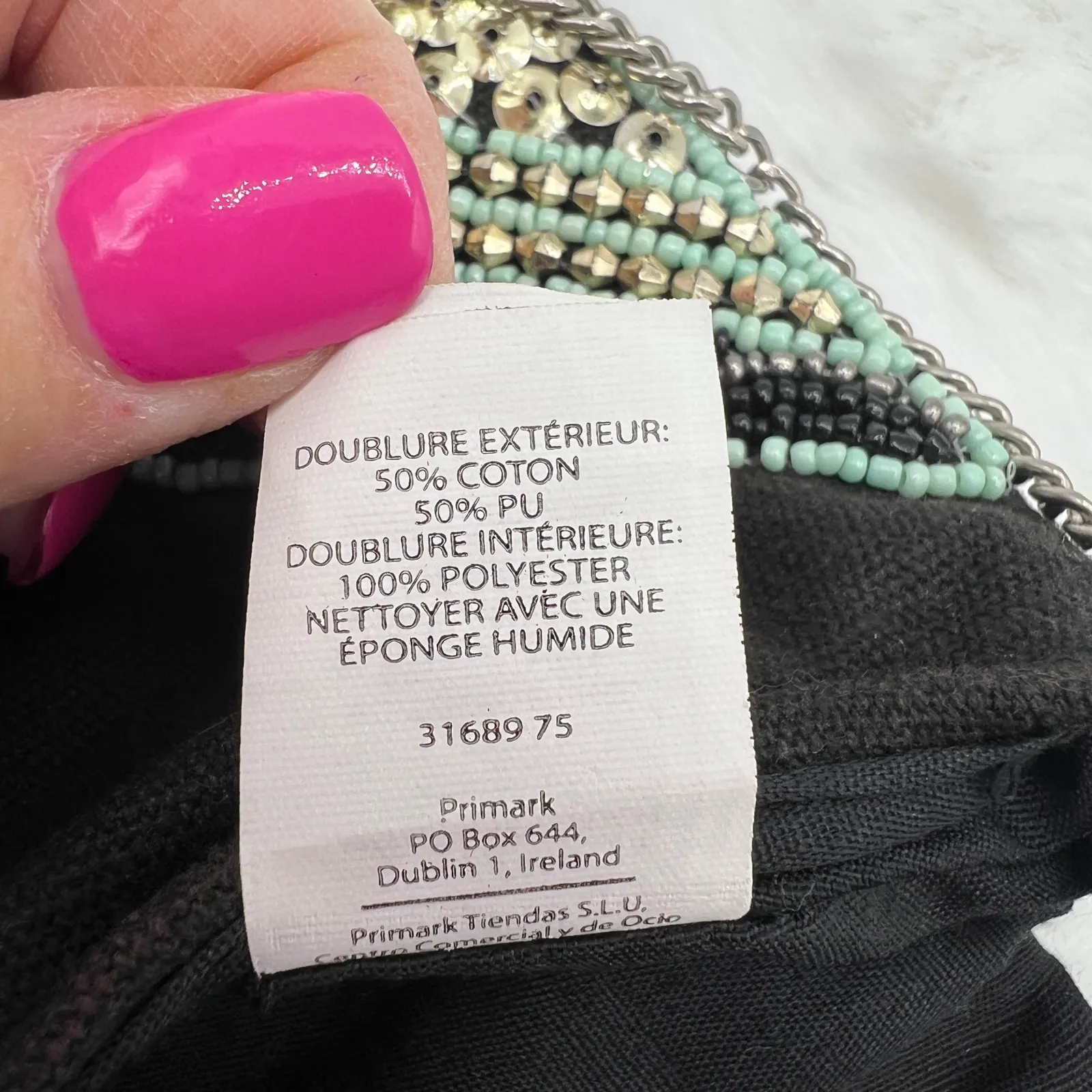 Atmosphere Beaded Boho Clutch Coral Turquoise Festival Bag Geometric Zip Sequins - Image 9